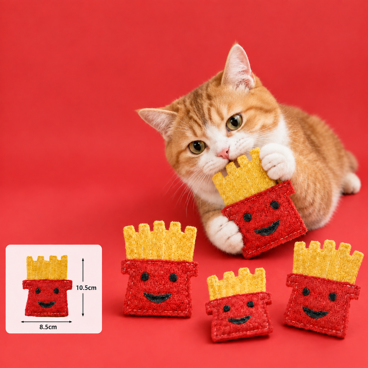 Teeth-Cleaning Catnip Chew Toys – Natural Loofah Dental Care & Play Set