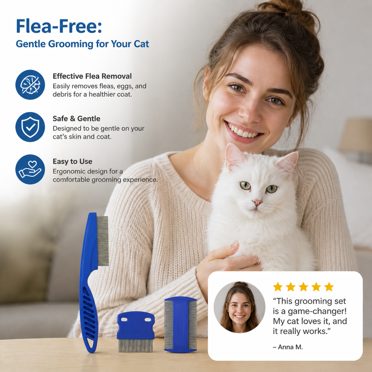 Flea-Free: Gentle Grooming for Your Cat