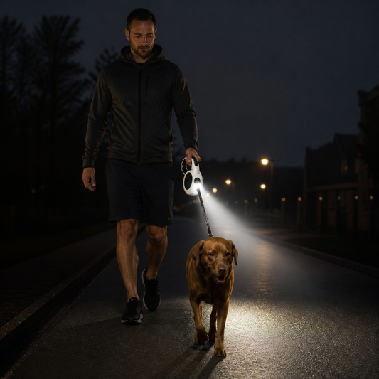 5in1 Reflective Dog Leash with Integrated Flashlight