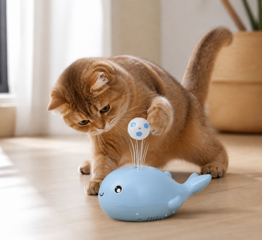 Interactive air ball toy for cats