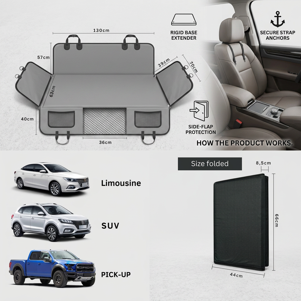 Hard Bottom Car Seat Extender for Dogs