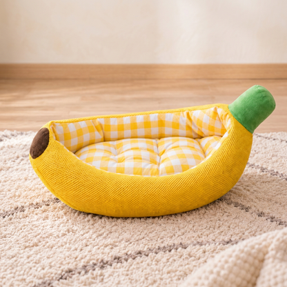 Banana-Shaped Cozy Pet Bed for Dogs