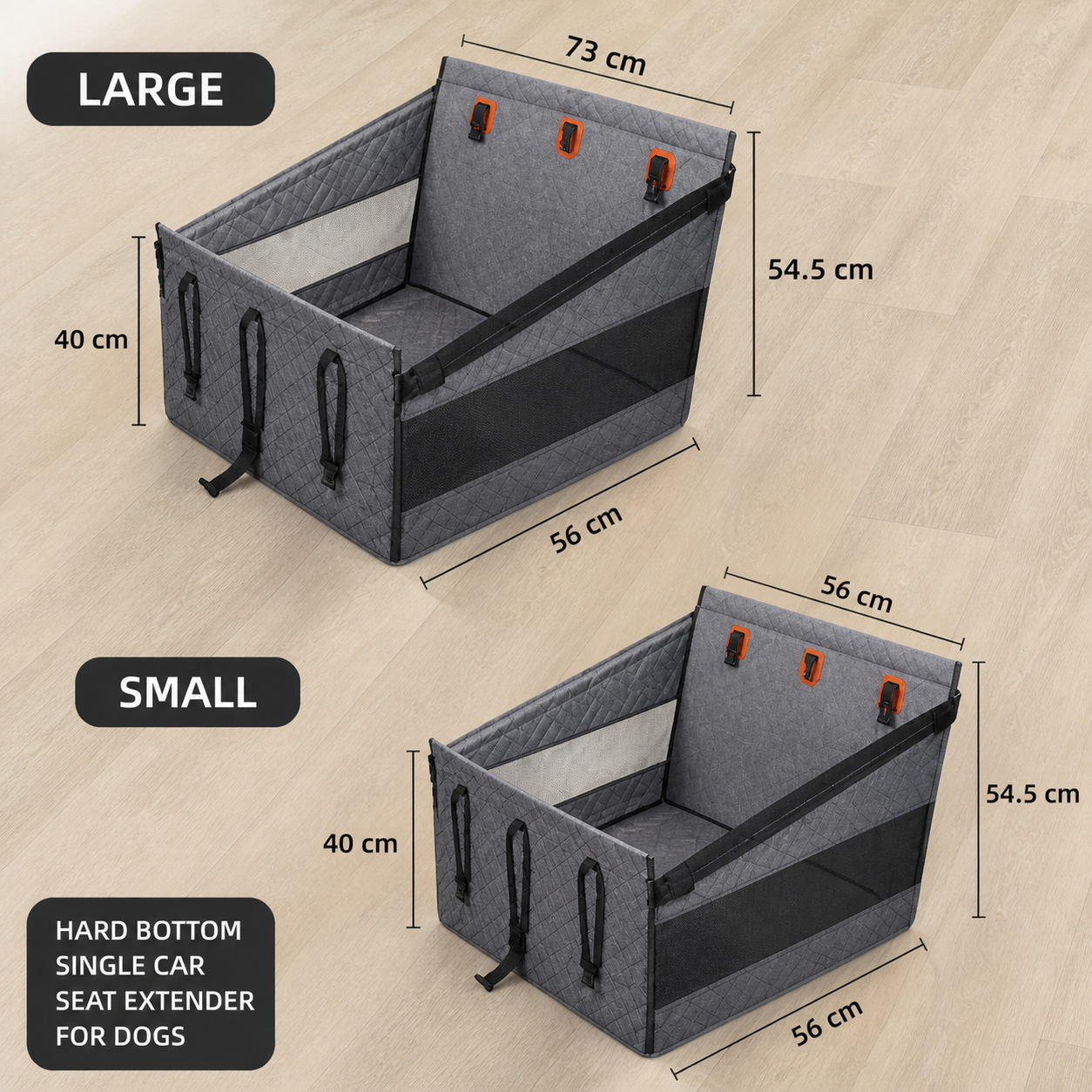 Hard Bottom Single Car Seat Extender for Dogs