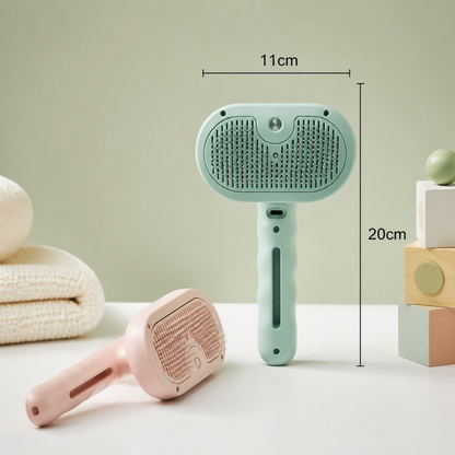 Premium pet brush with steam function