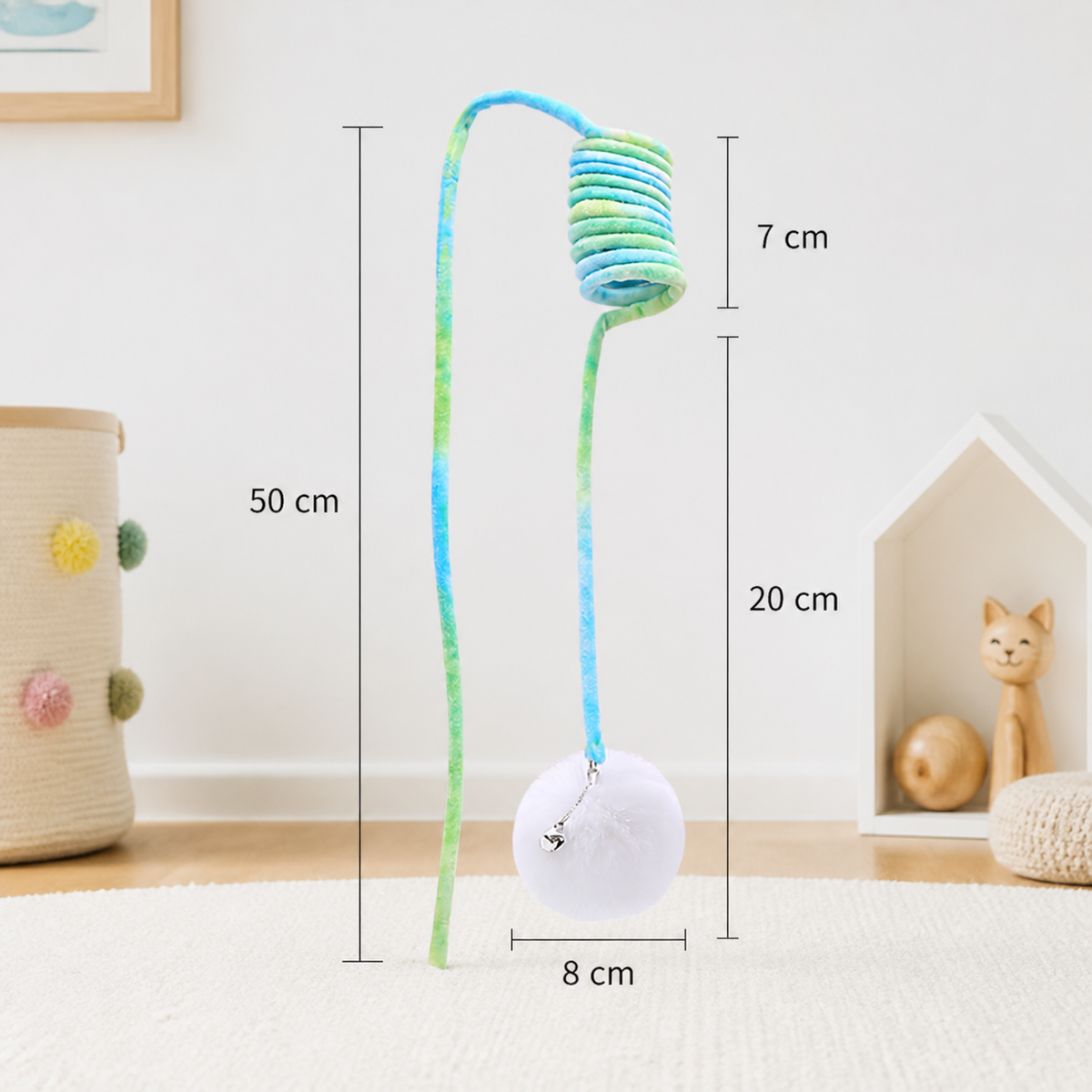 Interactive cat elastic toy