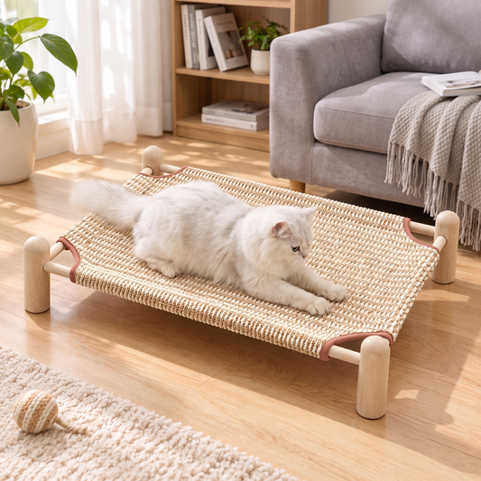 Wear-resistant detachable and durable cat pet sleeping bed with cat scratching board