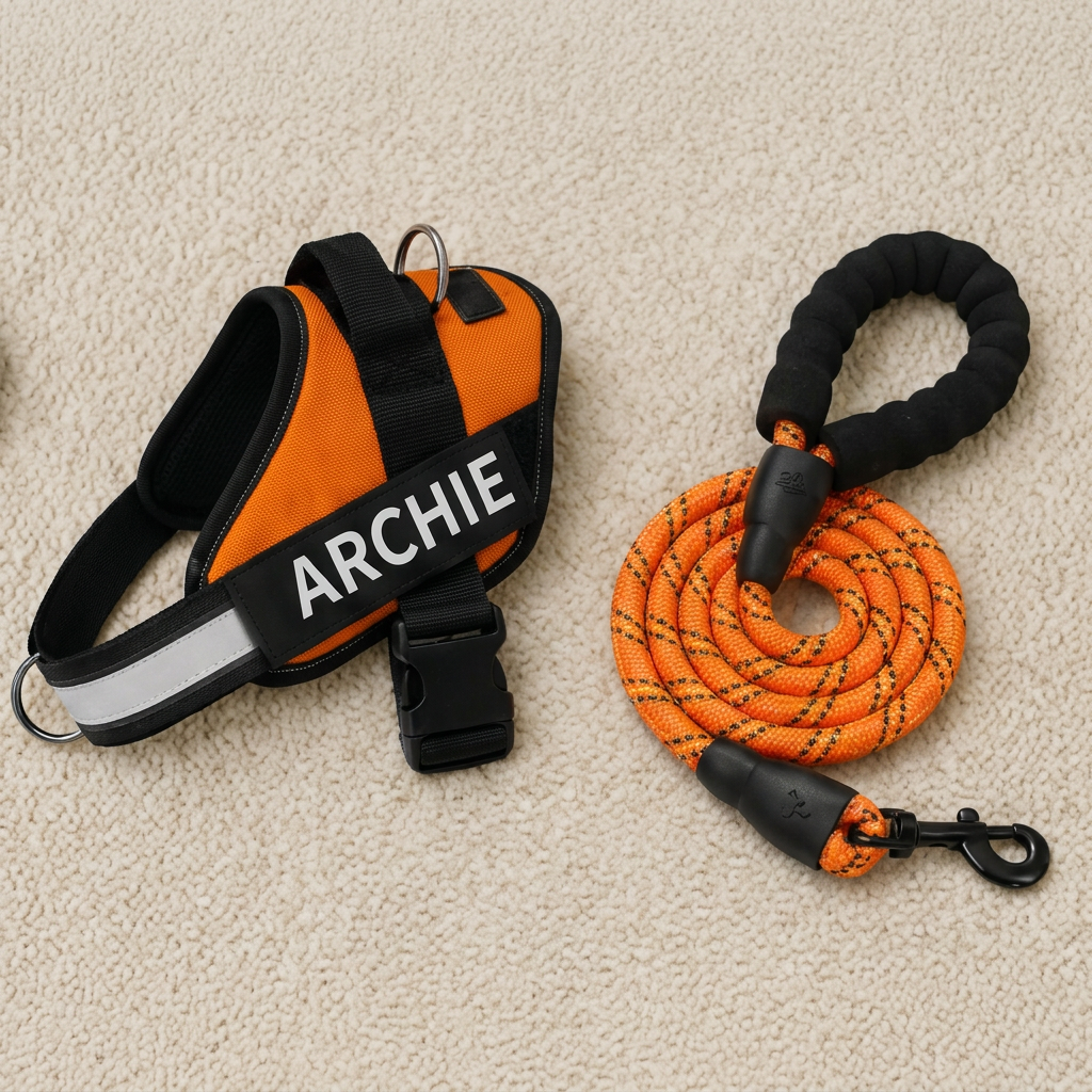 Personalized No-Pull Dog Harness with Front D-Ring – Designed for Neck & Shoulder Relief