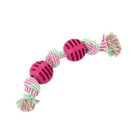 Double Knot Cotton Cord with Ball Dog Toy
