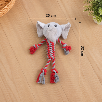 Durable Dog Toy With Plush Head