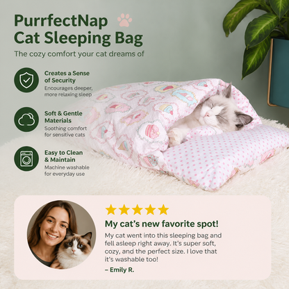 PurrfectNap Cat Sleeping Bag