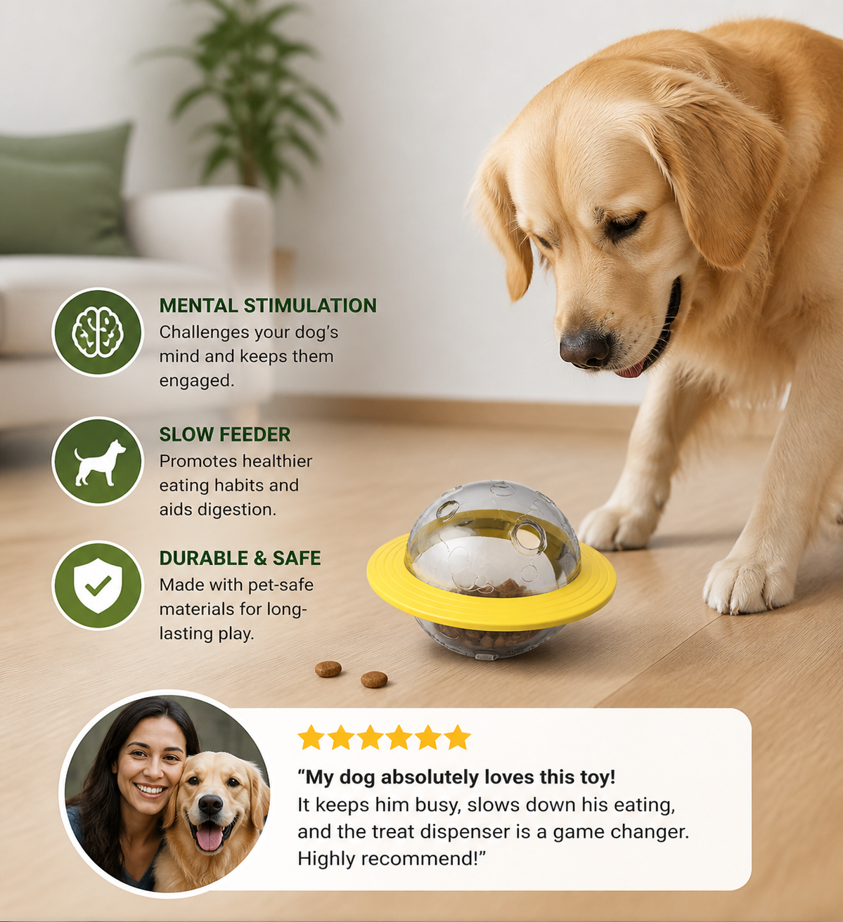 Interactive Dog Toy with Treat Dispenser – TreatToss
