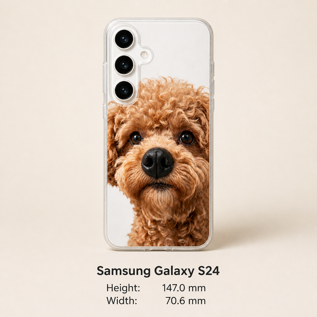 Personalized Pet Photo Phone Case with 3D Squeezable Nose